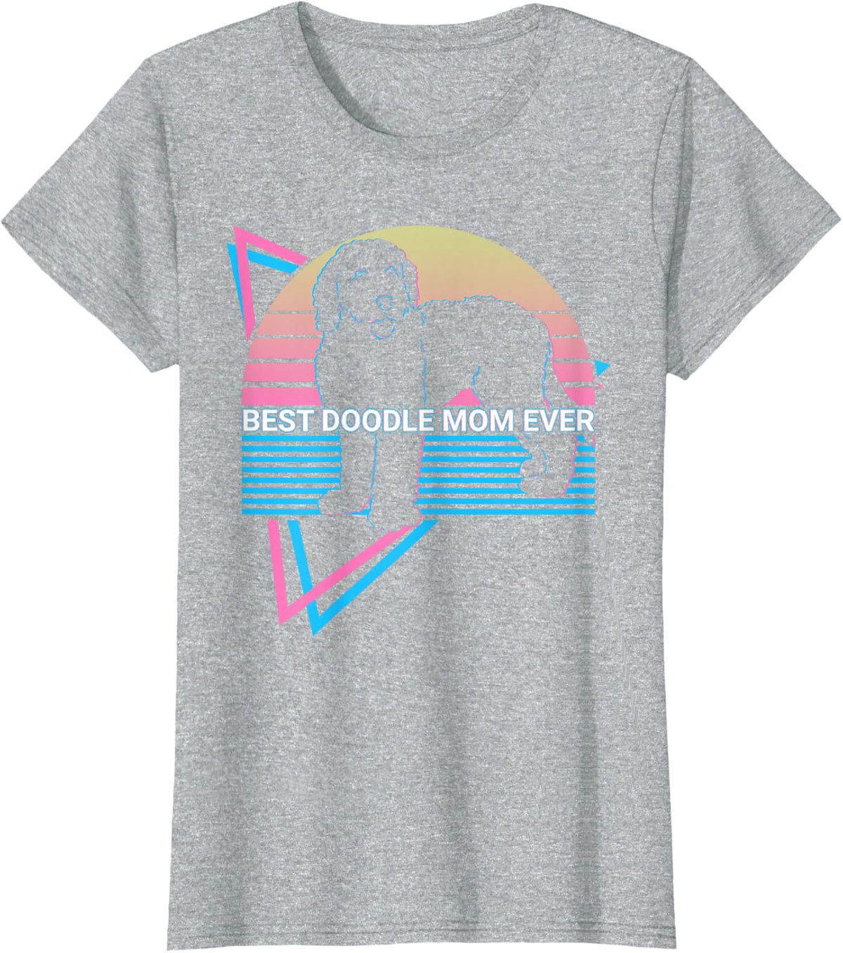 Goldendoodle Dood Retro Best Doodle Mom Ever T-Shirt - Heather Grey