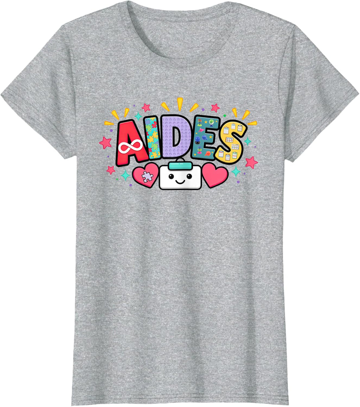 Inclusion Aide Special Education Paraeducator Support T-Shirt - Heather Grey