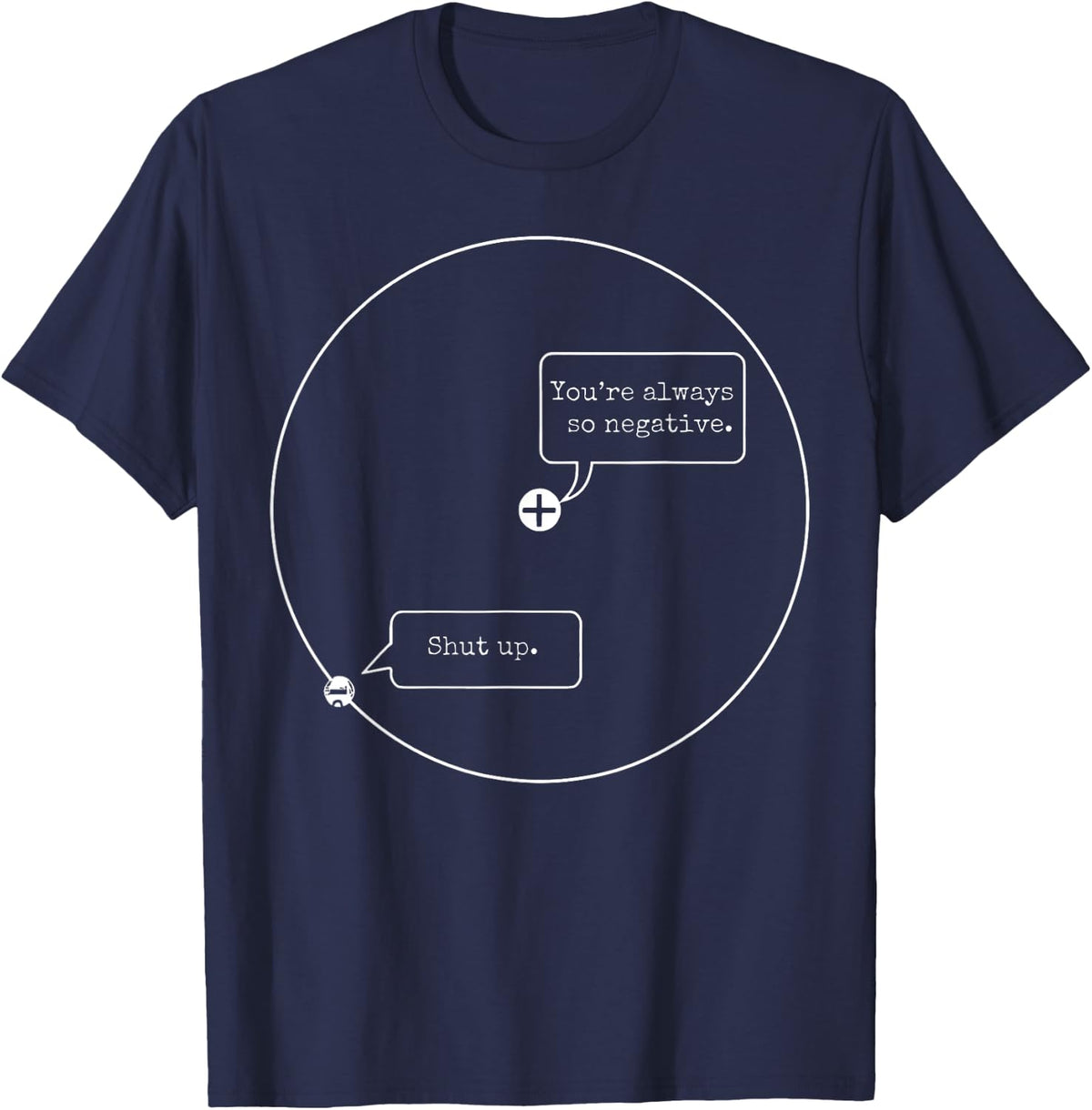 Hydrogen Atom Chemistry Science Biology Teacher Student T-Shirt for Men Women Kids - Navy Blue
