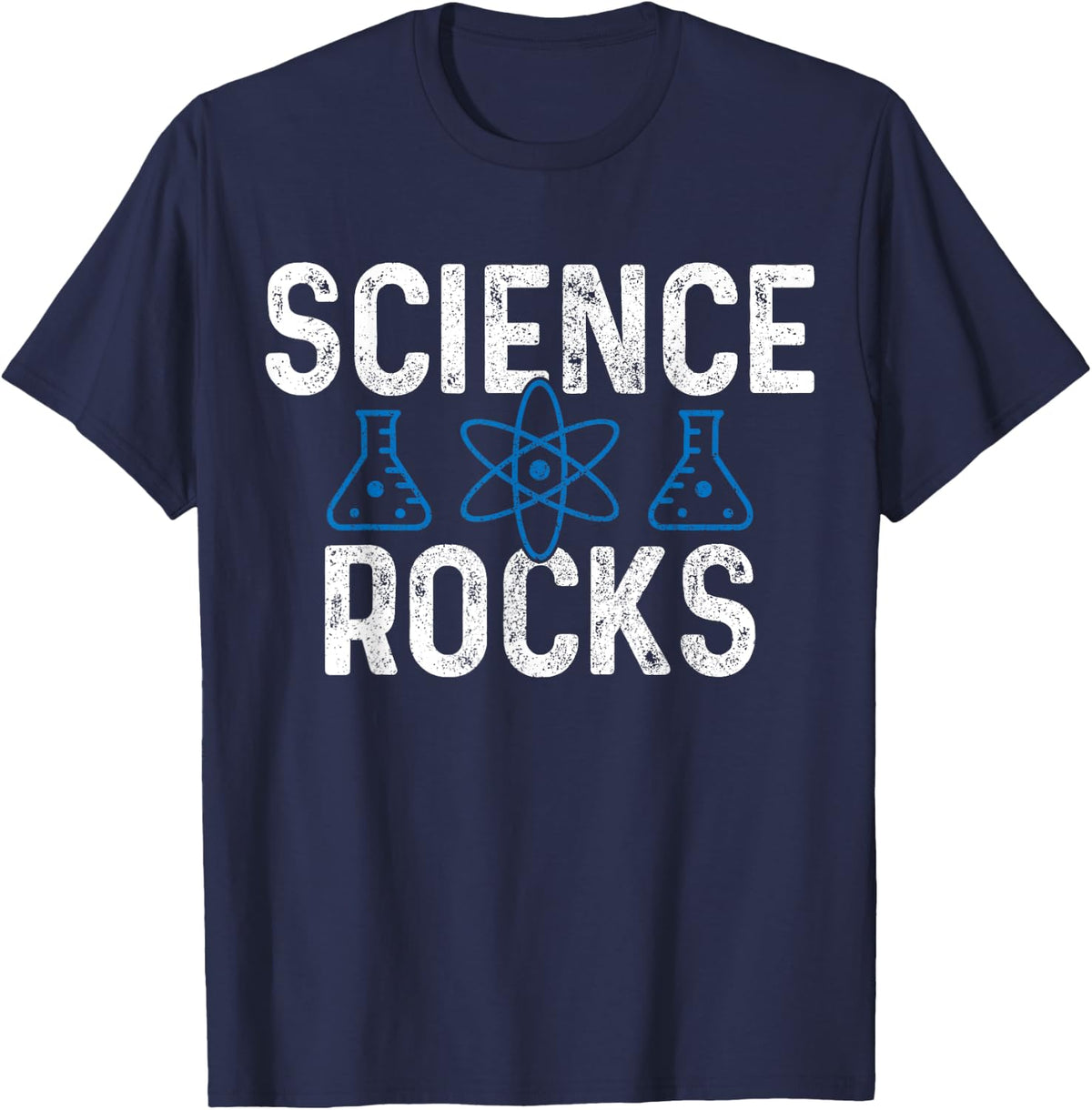 Science Rocks Physics Math Chemist Physicist Scientist Gift T-Shirt - Navy Blue