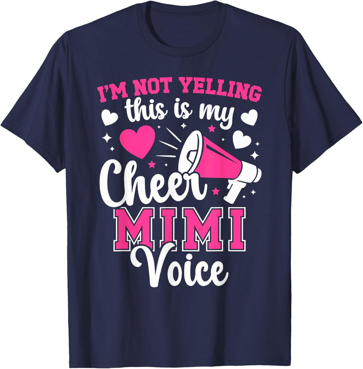 Cheer Mimi Voice Mimi of A Cheerleader Mimi Grandma T-Shirt - Navy Blue