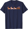 Dachshund Valentines Day Wiener Dog Lover T-Shirt - Navy Blue