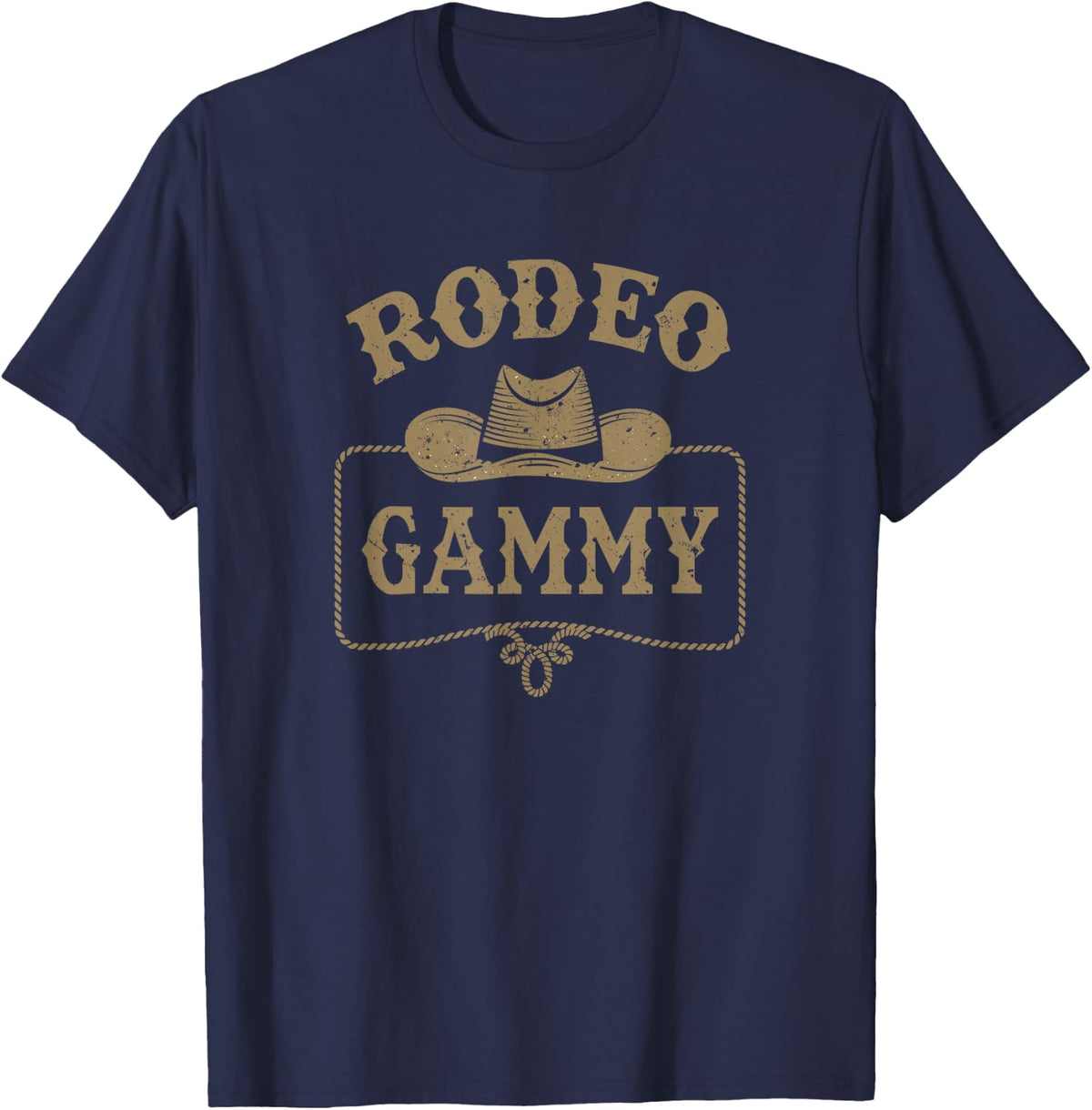 Rodeo Gammy Cowboy Cowgirl Birthday Matching Family T-Shirt - Navy Blue