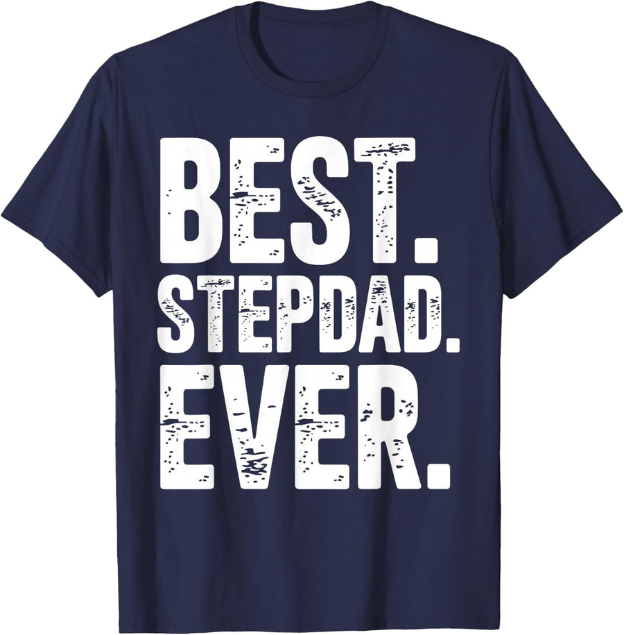 Funny Stepdad Art for Dad Men Step Father Stepfather Stepdad T-Shirt - Navy Blue