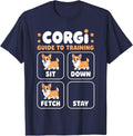 Funny Corgi Design for Men Women Kids Dog Welsh Corgi Lovers T-Shirt - Navy Blue