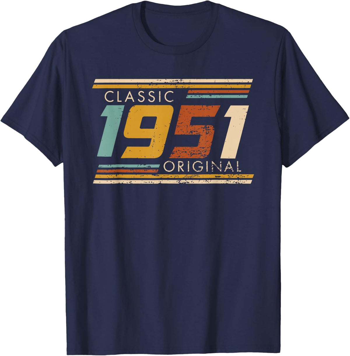 1951 Classic Original Vintage Birthday Est Edition T-Shirt Tee For Men Women - Navy Blue