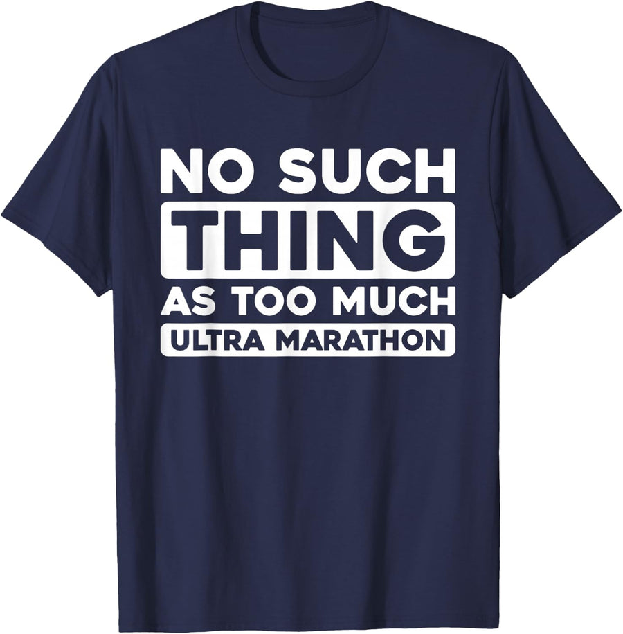 Ultramarathon - Running Runner Long Distance Ultrarunning T-Shirt - Navy Blue