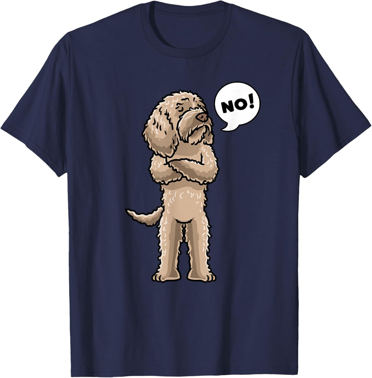 Sturer Labradoodle Dog T-Shirt - Navy Blue