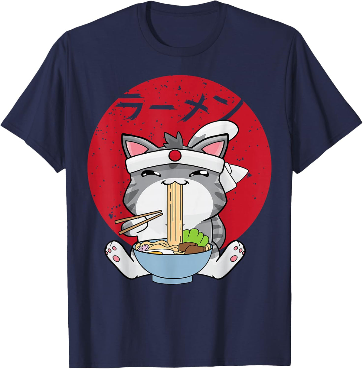 Kawaii Anime Shirts Japanese Anime Kawaii Gift Tee T-Shirt For Girls Women - Navy Blue