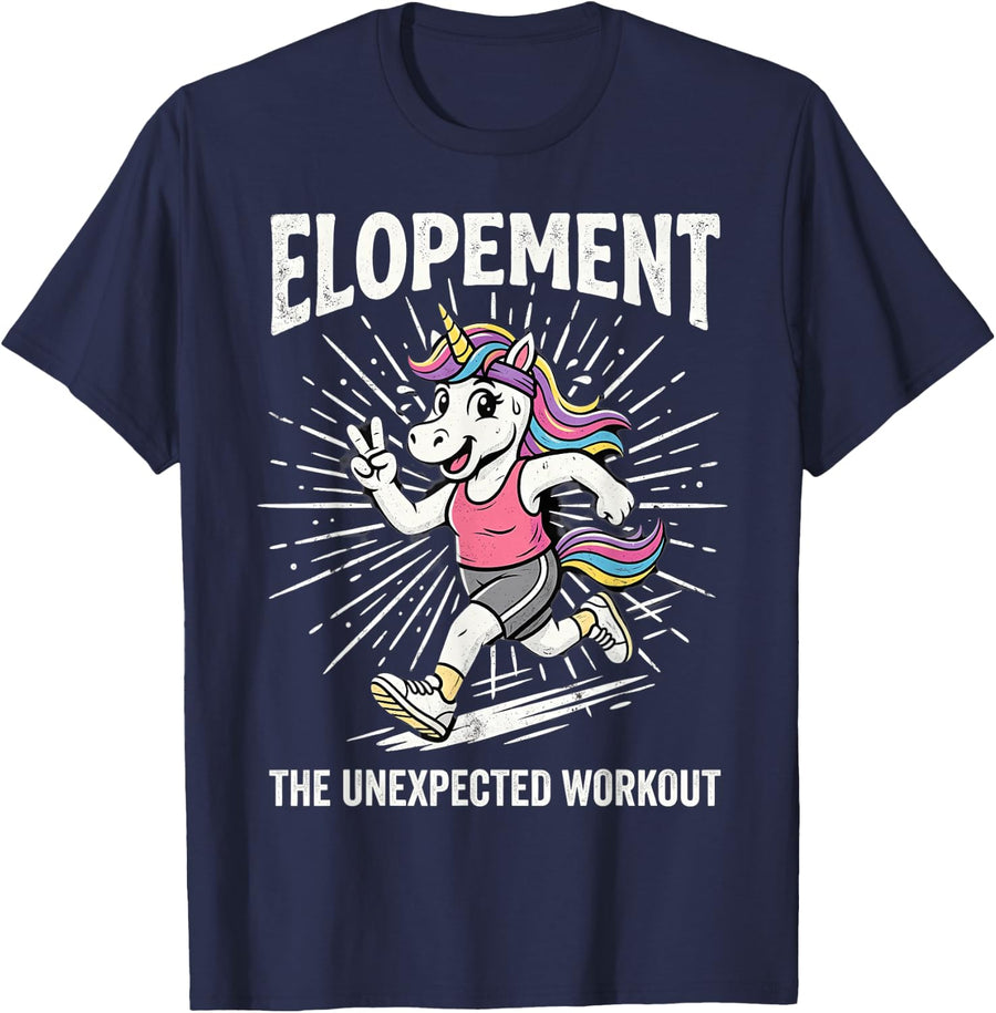 Elopement The Unexpected Workout T-Shirt - Navy Blue