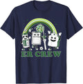 ER Crew Nurse St. Patrick's Day Shamrock Emergency Room T-Shirt - Navy Blue