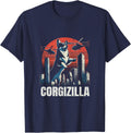Corgi Owner Corgizilla T-Shirt - Navy Blue