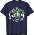 This Is My Lucky Shirt Saint Paddy's Day St Patrick's Day T-Shirt - Navy Blue