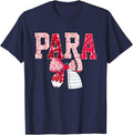 Valentine para Teacher Love Classroom Design T-Shirt - Navy Blue