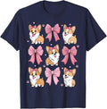 Corgi Pink Coquette T-Shirt - Navy Blue
