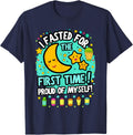 Ramadan Mubarek Kids Fasted for the First Time Ramadan Kids T-Shirt - Navy Blue