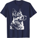 German Shepherd Drawing Shepherd Picture German Shepherd T-Shirt - Navy Blue