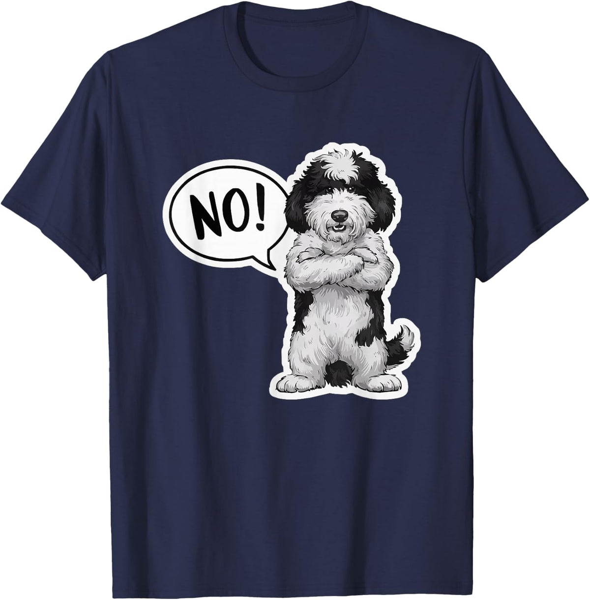 Sheepadoodle Quote Dog Lover Puppy Sheepdog Poodle T-Shirt - Navy Blue