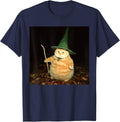 Wizard Cat Weird Funny Halloween Cat Meme T-Shirt Tee - Navy Blue