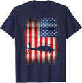 Helicopter Patriotic USA American Flag 4th of July Gift Women Kids Men T-Shirt - Navy Blue
