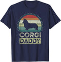 Corgi Daddy, Father's Day, Welsh Corgi Dad T-Shirt - Navy Blue