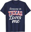 Someone In Texas Loves Me Funny Texas Family Love T-Shirt - Navy Blue