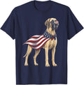 Great Dane 4th of July US American Flag Dog Patriotic T-Shirt - Navy Blue