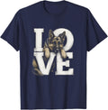 German Shepherd Love Artwork Design T-Shirt - Navy Blue