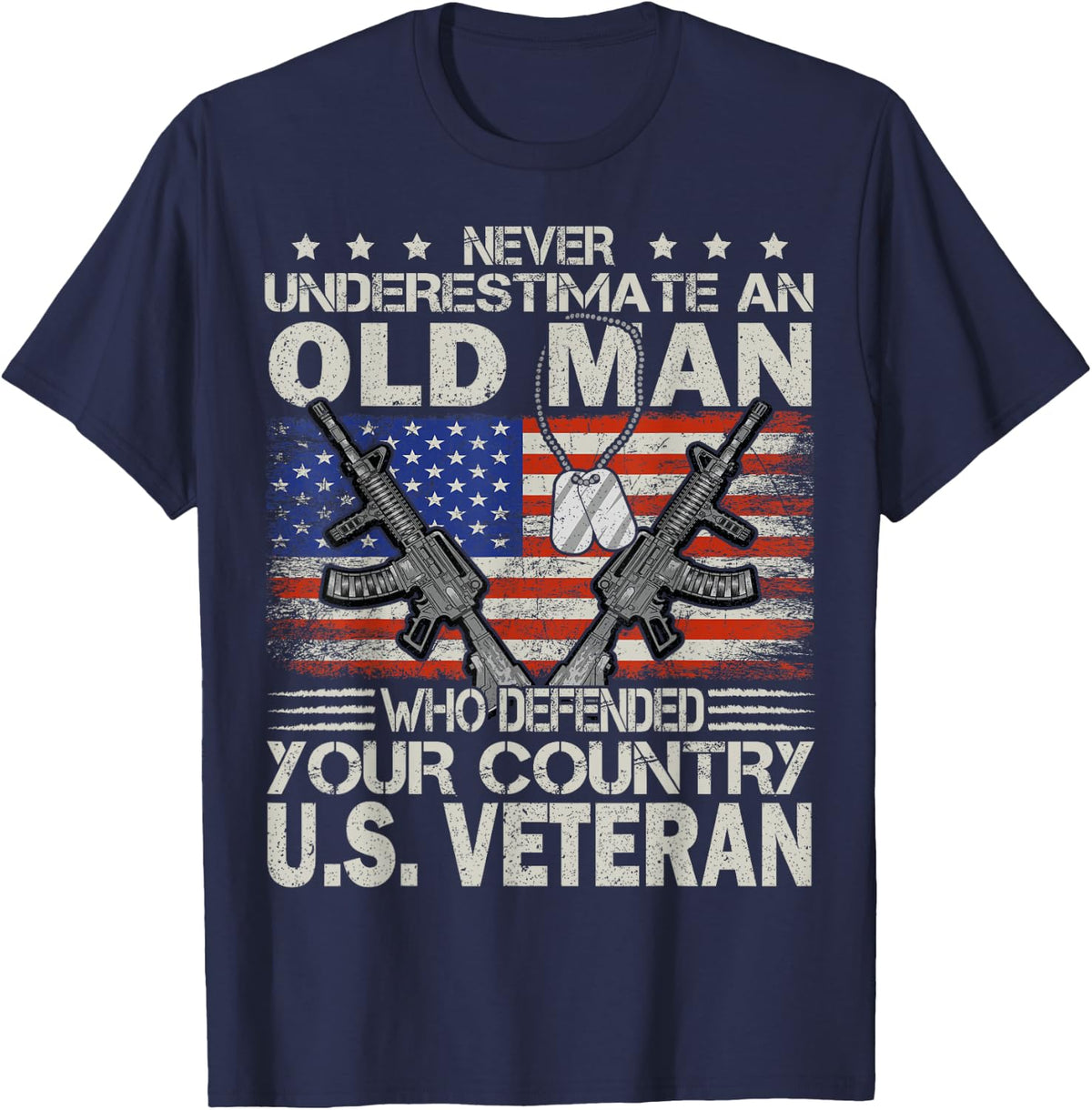 US Veteran veterans day Us Patriot T-Shirt - Navy Blue