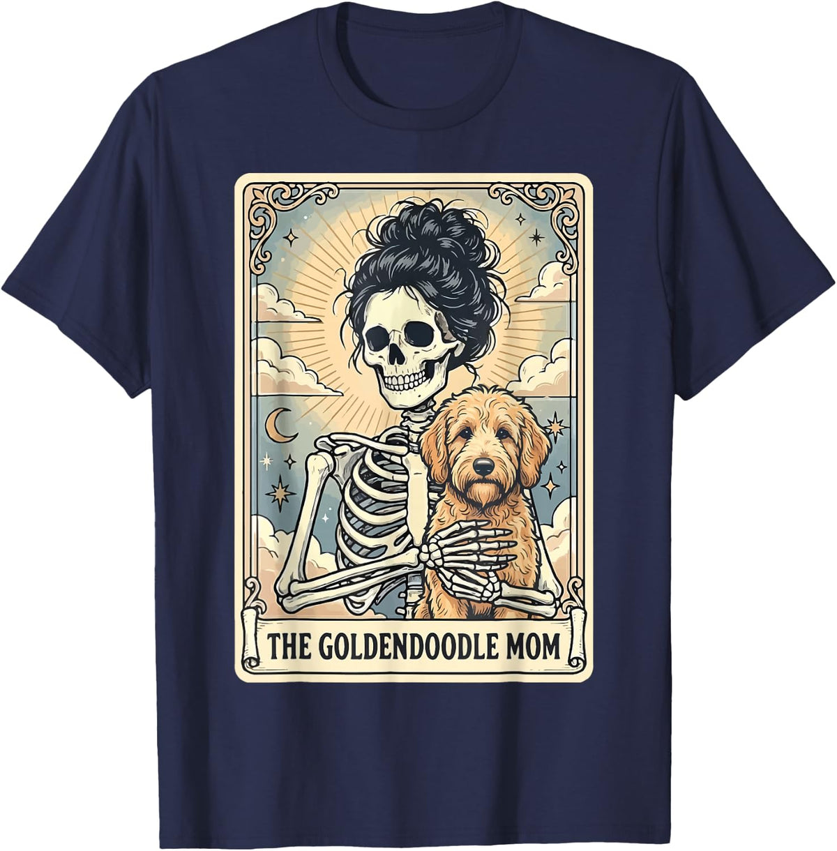The Goldendoodle Mom Tarot T-Shirt - Navy Blue