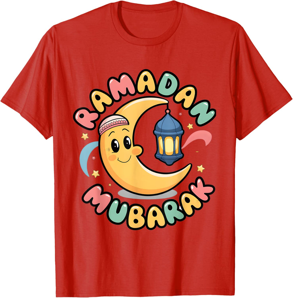 Kids Kids Ramadan Mubarak for Boys Youth Ramadan Month T-Shirt - Red