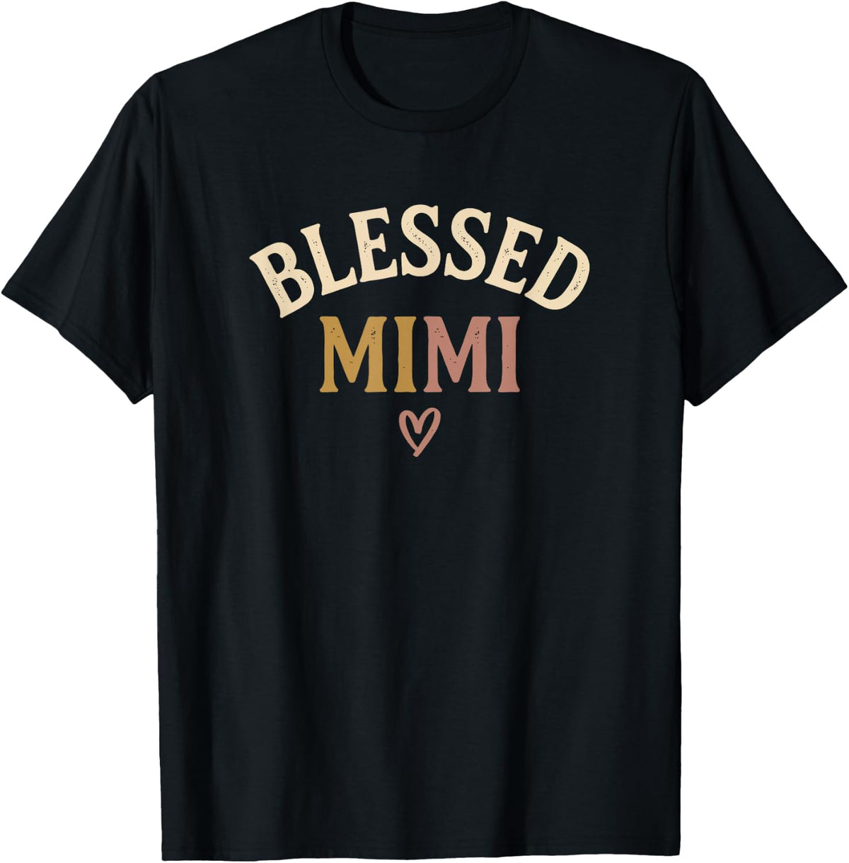 Grandmother Blessed Mimi Grandma T-Shirt - Black