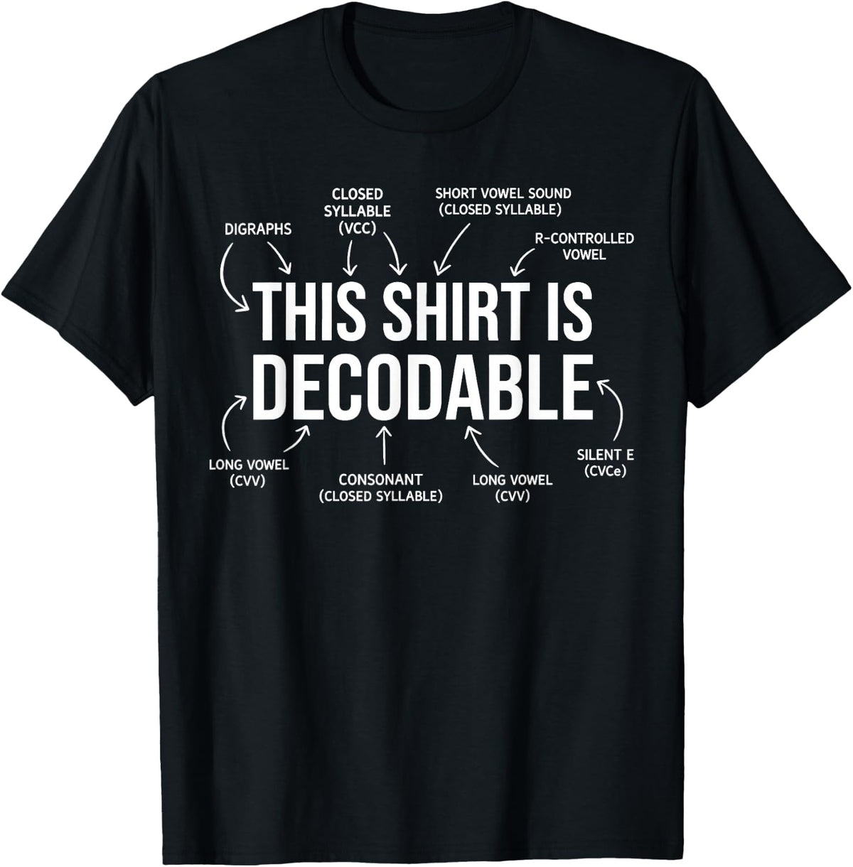 This Shirt is Decodable Structured Literacy Reading Teacher T-Shirt - Black