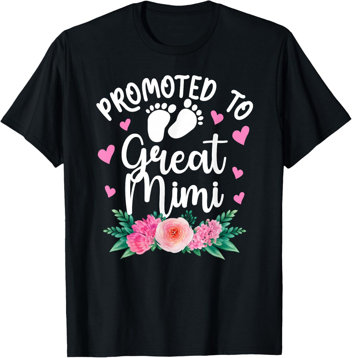 Promoted to Great Mimi Future Great Mimi to Be T-Shirt - Black