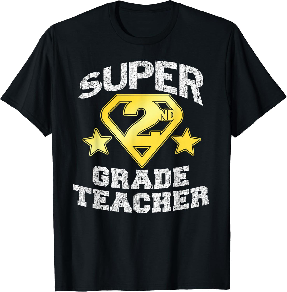 Super 2nd Grade Teacher Hero T-Shirt Tee for Second Grade Teachers Back to School - Black
