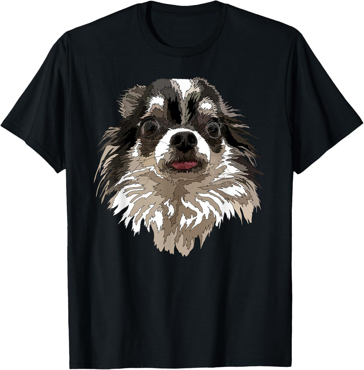 Funny Chihuahua Long Haired Chihuahua Long Hair Chiwawa T-Shirt - Black