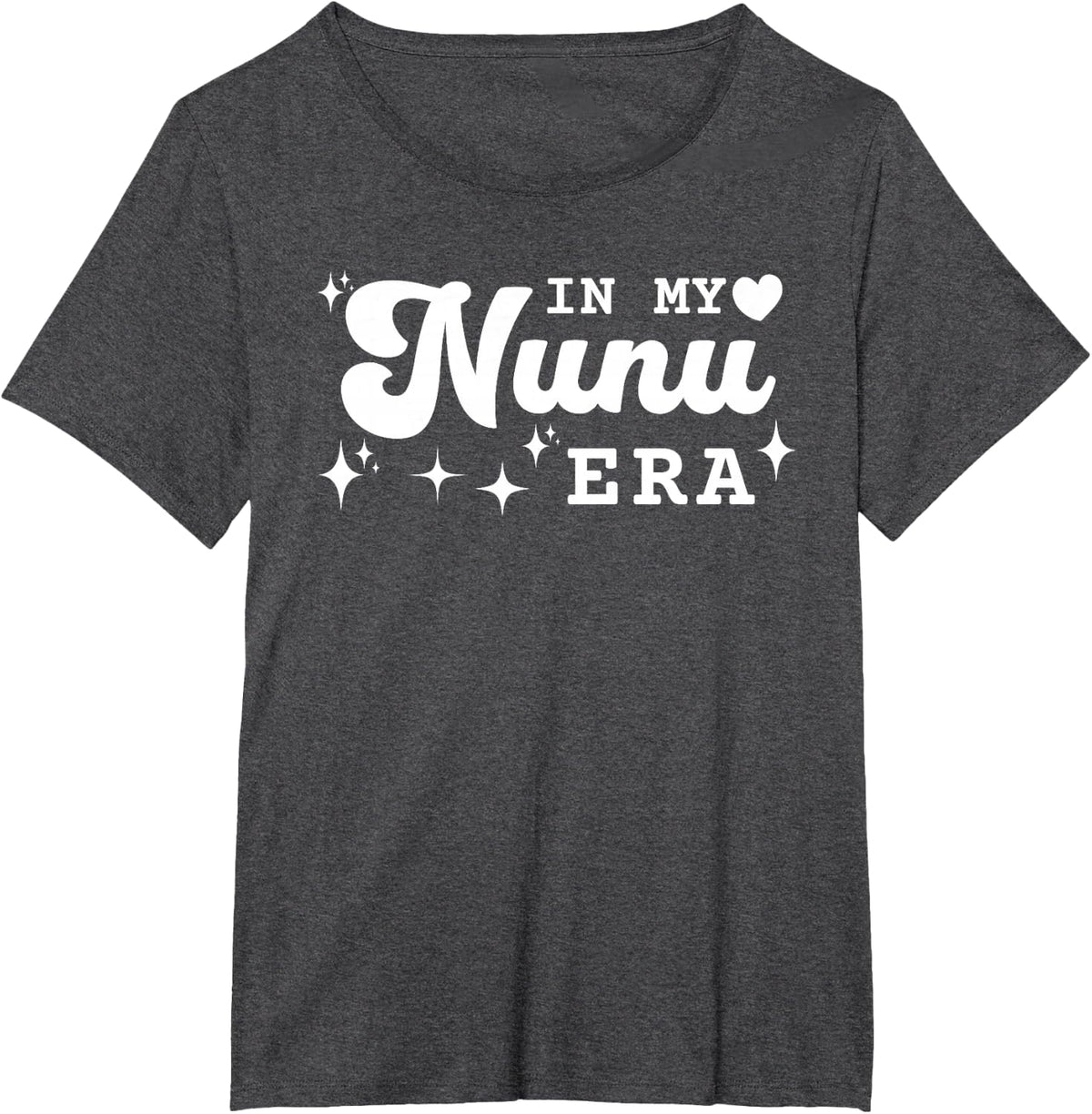 Funny In My Nunu Era Lover Groovy Retro Mother's Day T-Shirt - Dark Heather Grey