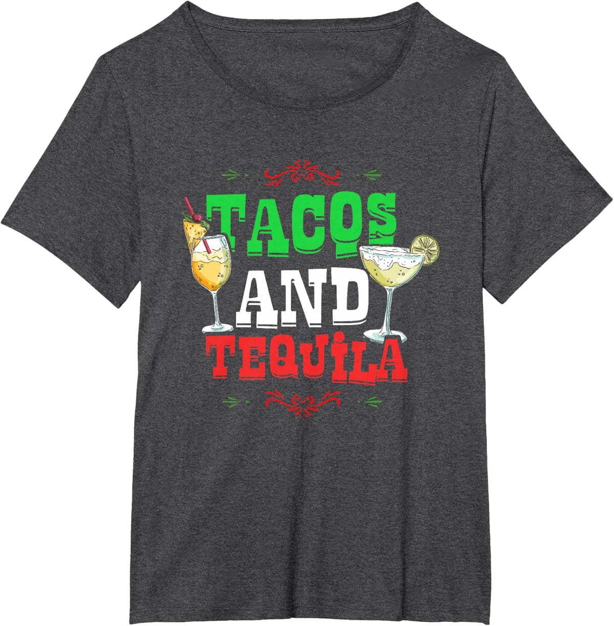 Tacos And Tequila | Mexican Food Alcohol | Mexico T-Shirt - Dark Heather Grey