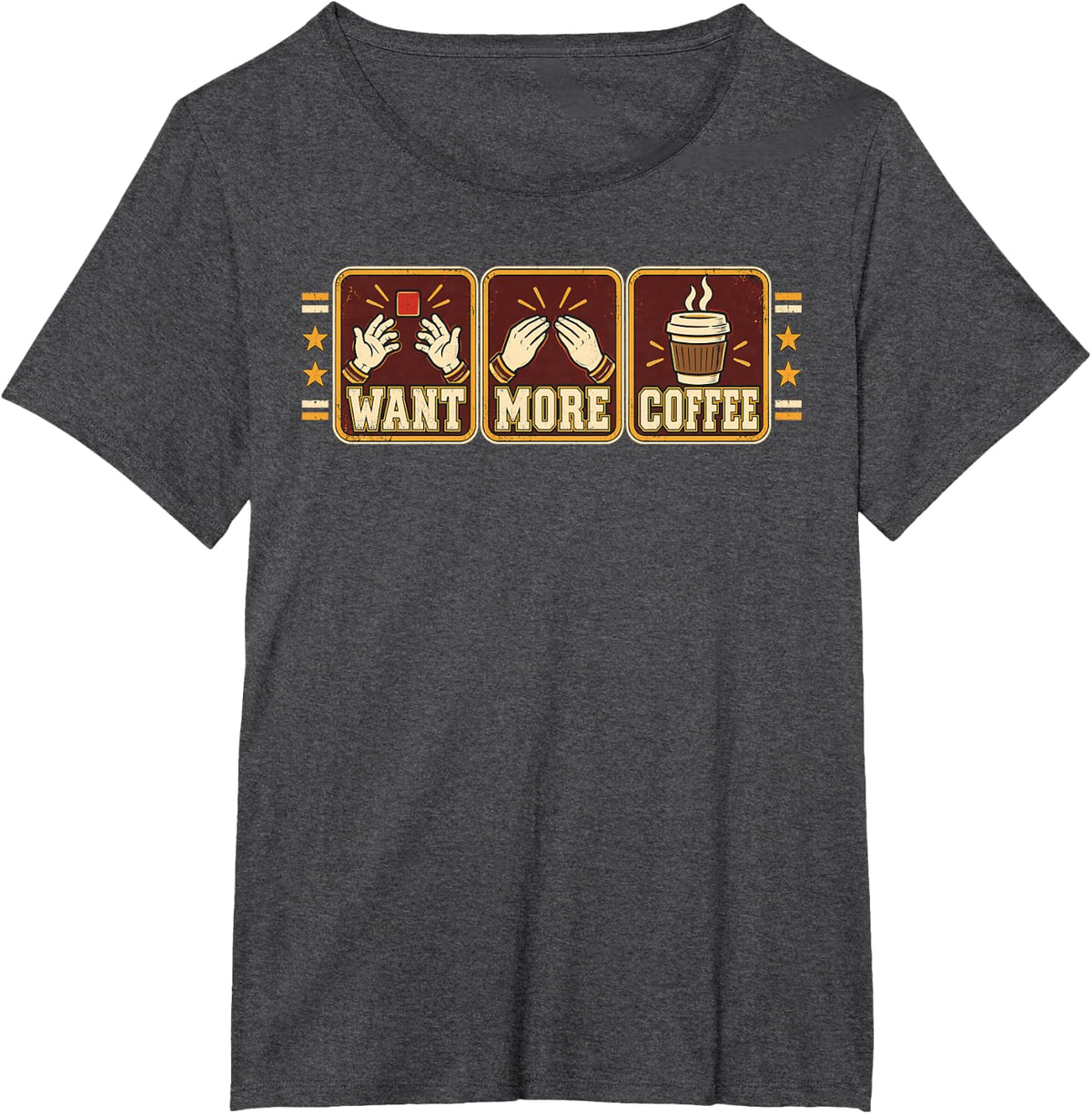 Speech Therapy Shirt, Cool Want More Coffee AAC SLP T-Shirt - Dark Heather Grey