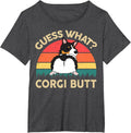 Funny Guess What Tri Corgi Butt Men Women Mom Dad Lover Gift T-Shirt - Dark Heather Grey