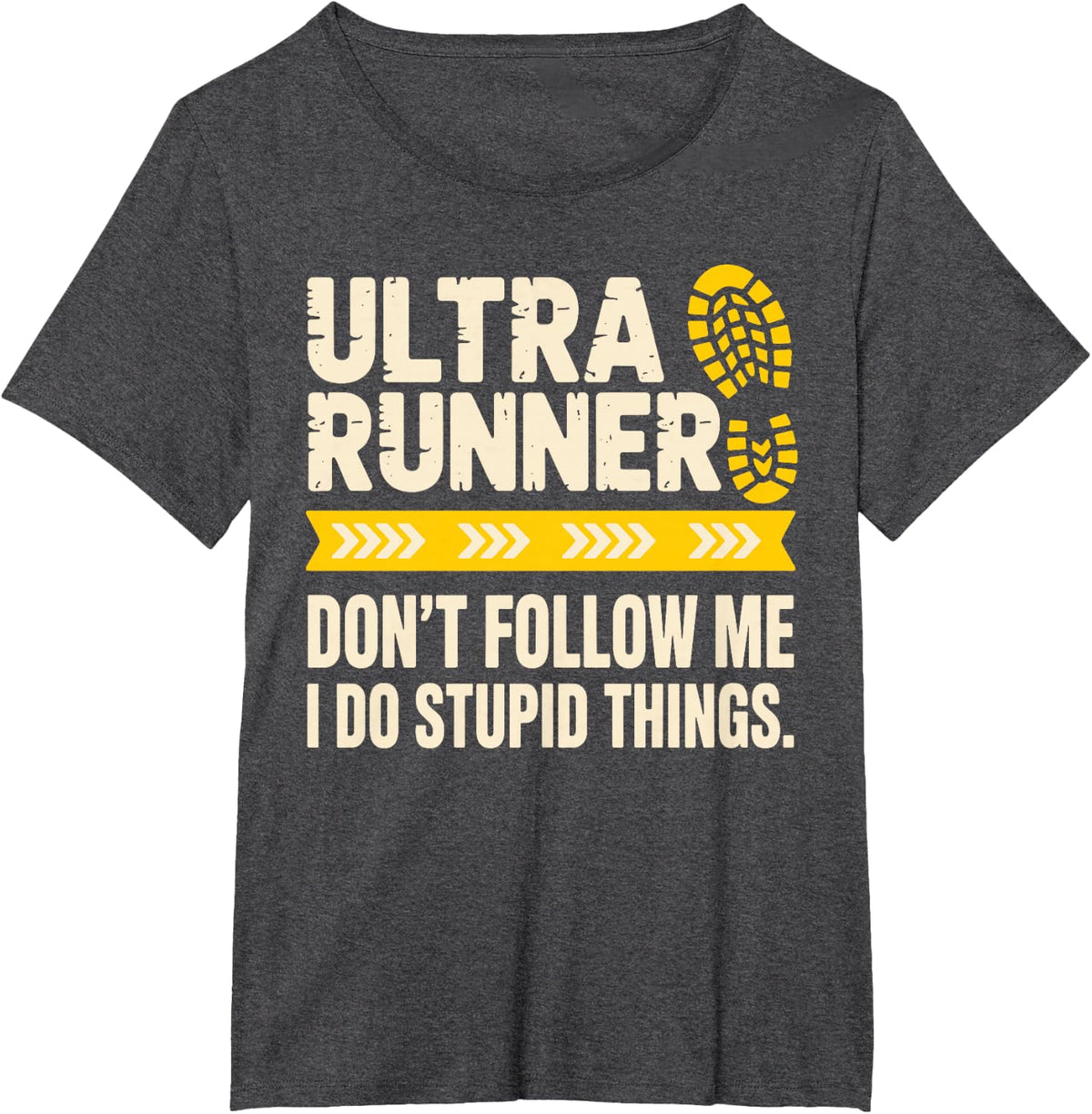 Funny Ultra Runner Art for Men Women Ultramarathon Runner T-Shirt - Dark Heather Grey