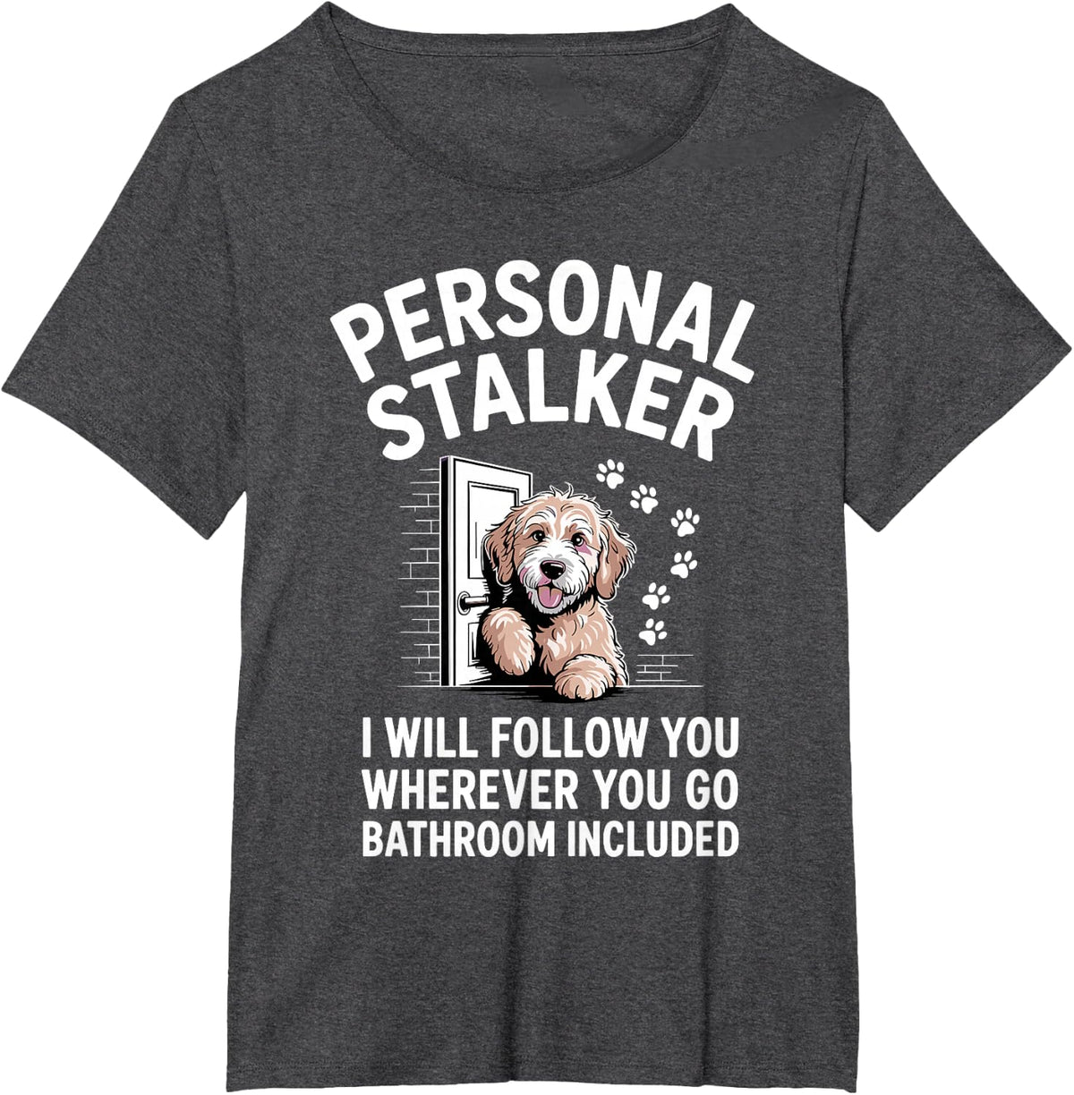 Cool Goldendoodle Art for Men Women Doodle Dog Puppy Lovers T-Shirt - Dark Heather Grey