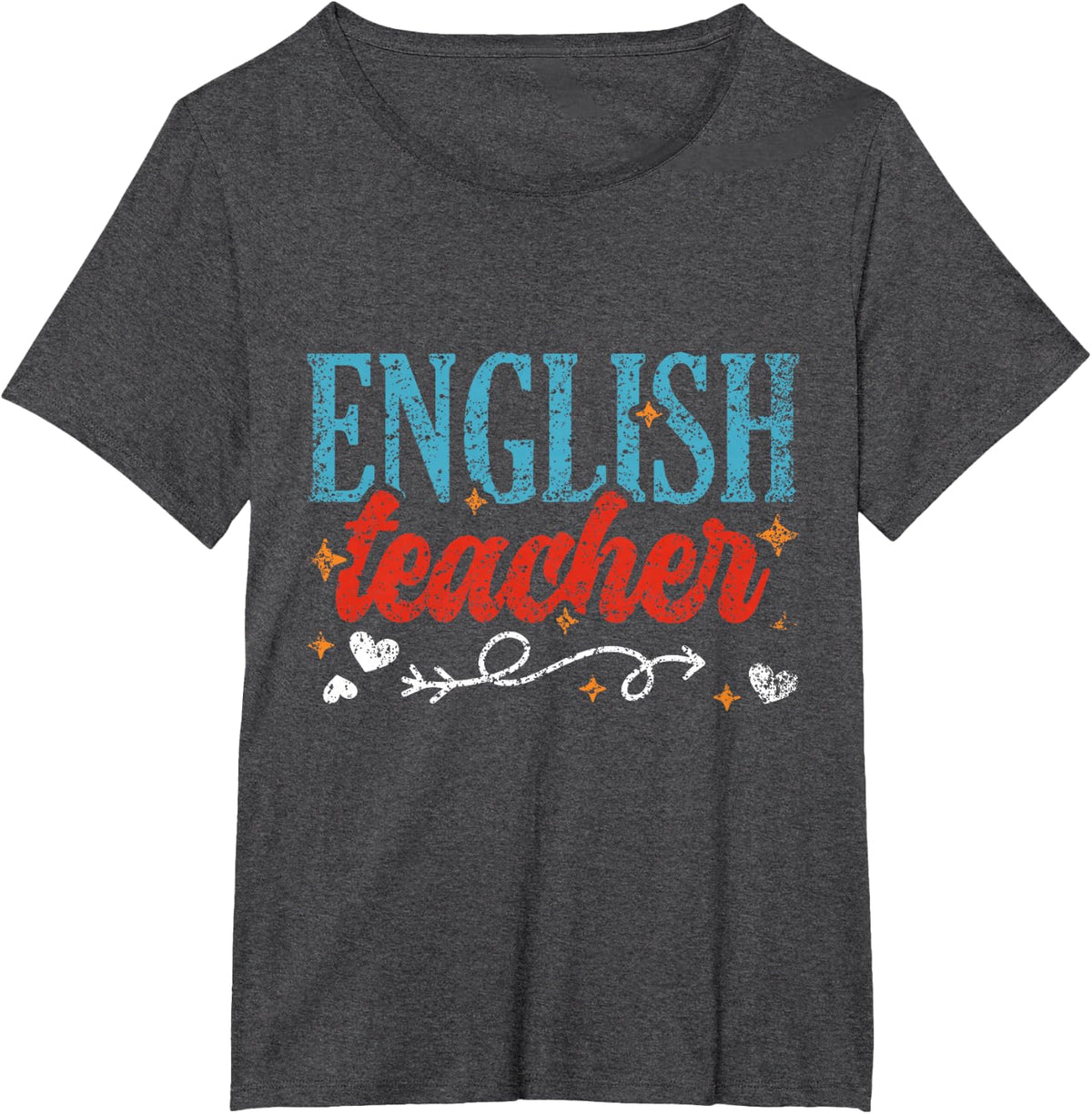 English Teacher Class Men Women Grammar English Teacher T-Shirt - Dark Heather Grey