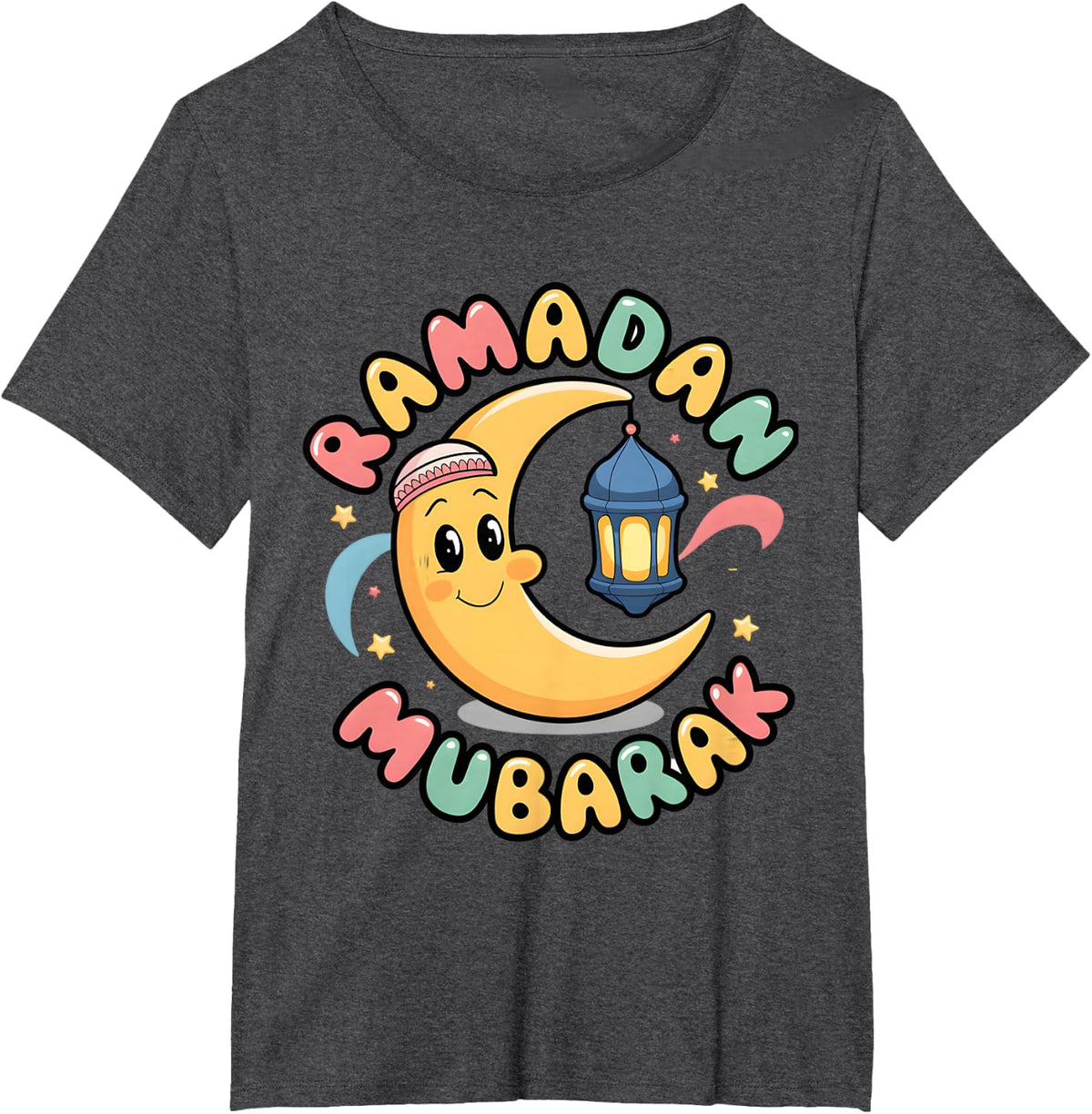 Kids Kids Ramadan Mubarak for Boys Youth Ramadan Month T-Shirt - Dark Heather Grey