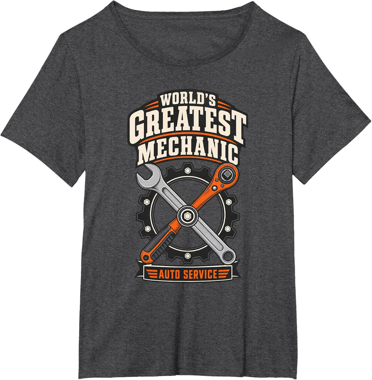 World's Greatest Mechanic Auto Service Automotive T-Shirt - Dark Heather Grey