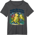 Maybe The Turtles Needed The Straws Funny Turtle T-Shirt - Dark Heather Grey