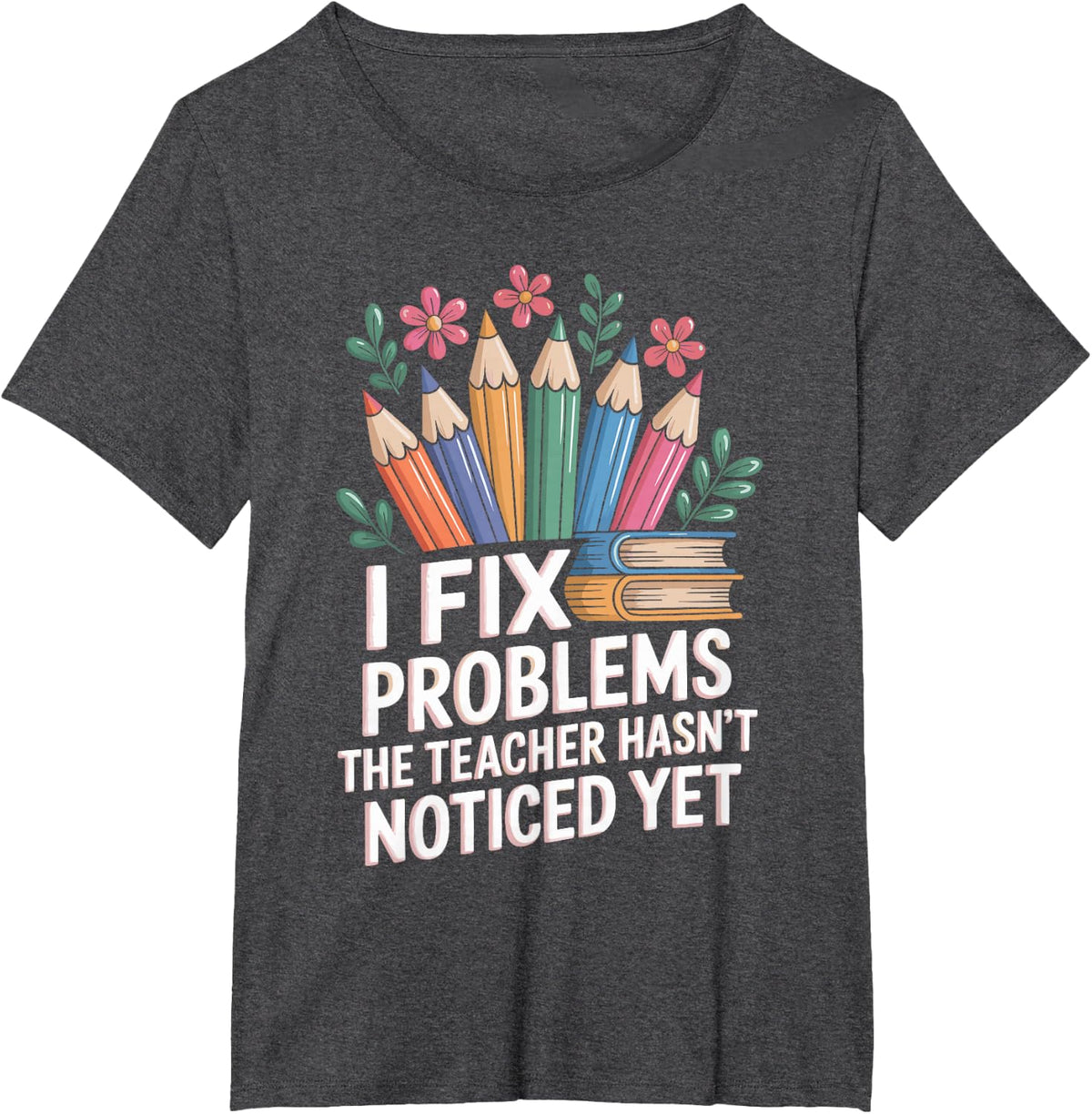 I Fix Problems Funny Paraeducator Paraprofessional T-Shirt - Dark Heather Grey