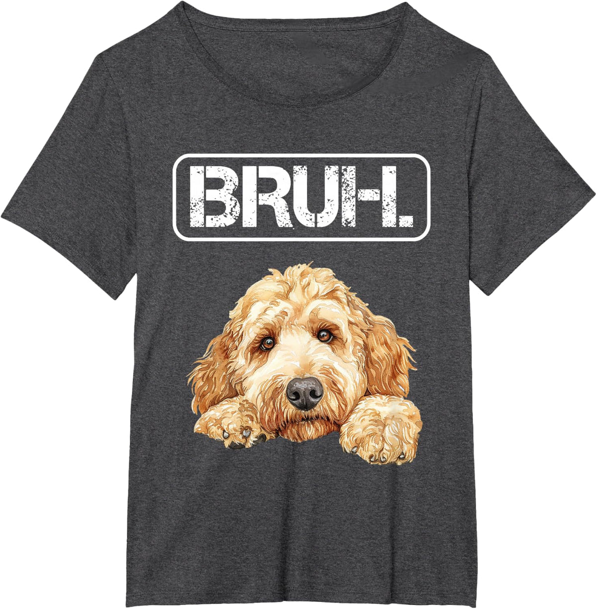 Goldendoodle Bruh Funny Dog Lover T-Shirt - Dark Heather Grey