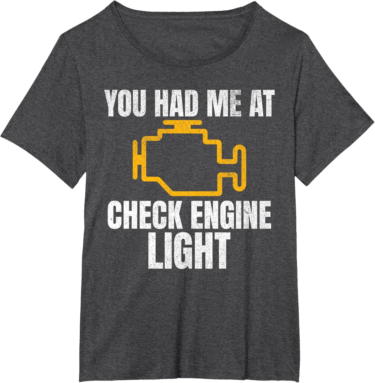 Funny Mechanic Check Engine Light Tees T Shirts Car Auto Repair Garage Gift - Dark Heather Grey
