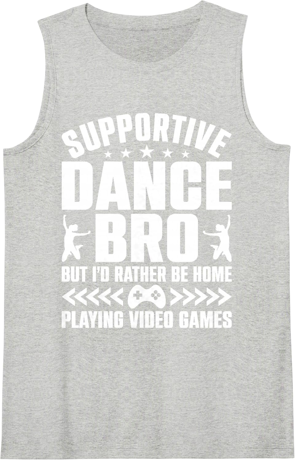 Supportive Dance Bro Dance Brother of A Dancer Brother Sleeveless Tank Top - Heather Grey